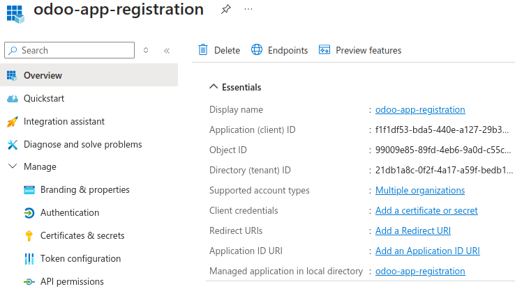 ثبت یک اپلیکیشن Microsoft Azure