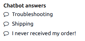 بخش chatbot answers پنل اطلاعات.
