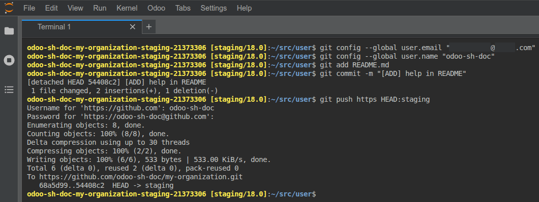 دستورات commit و push تغییرات