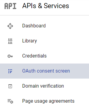 منوی انتخاب Google OAuth consent.
