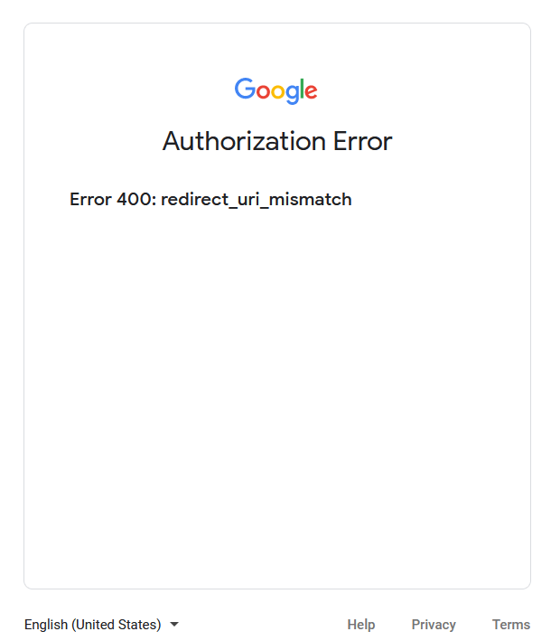 خطای 400 عدم تطابق URI بازگشت.