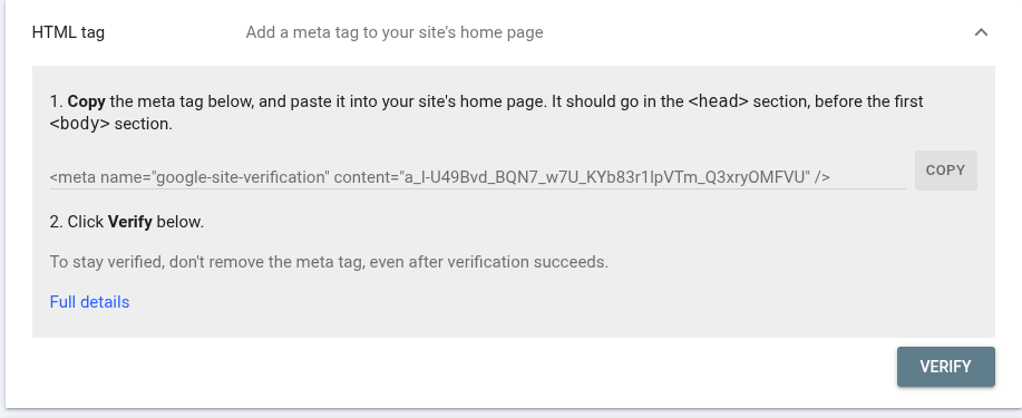 بخش HTML برچسب را باز کنید.