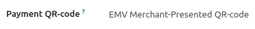 انتخاب گزینه EMV Merchant-Presented QR-code.