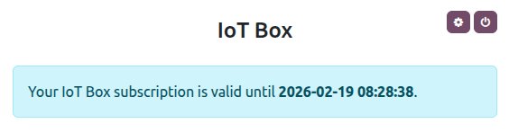 صفحهٔ اصلی IoT box با تاریخ اعتبار گواهی HTTPS.