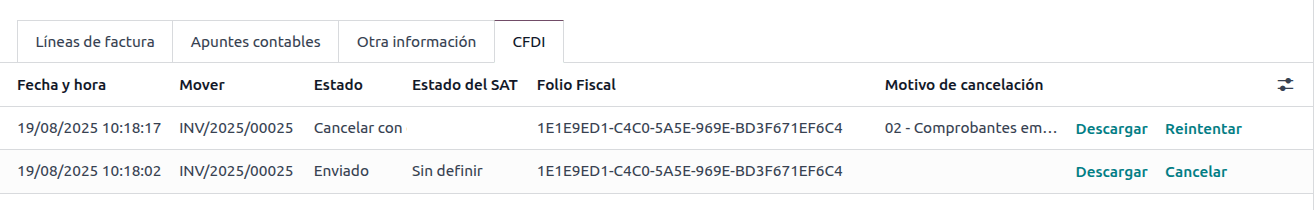 فاکتور قدیمی با CFDI Origin.