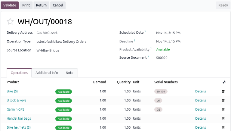 نمونه‌ای از صفحهٔ Pickup در اپلیکیشن Rental.