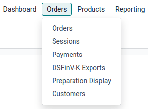 منو برای خروجی گرفتن DSFinV-K