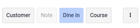 دکمهٔ پیش‌فرض presets "Dine In".