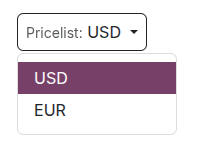 فهرست قیمت selector در e-commerce.