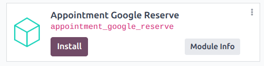 ماژول Google Reserve در اپلیکیشن اپ‌های Odoo.