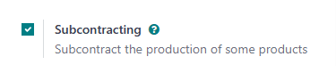 تنظیم Subcontracting در اپلیکیشن تولید.