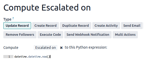 محاسبهٔ یک فیلد datetime سفارشی با استفاده از یک عبارت Python