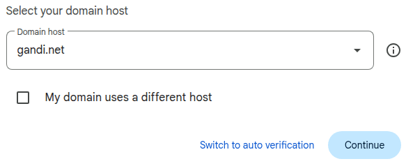 انتخاب میزبان دامنه در Google Workspace