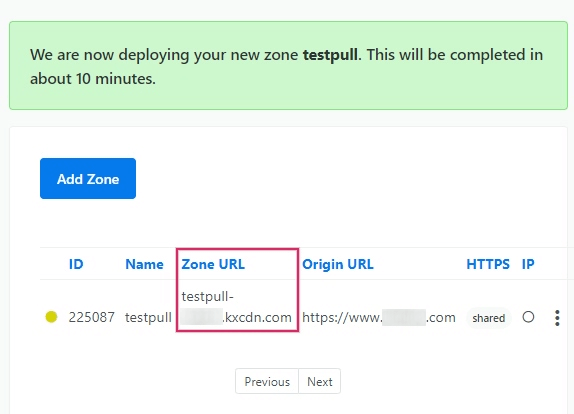 KeyCDN در حال deploy کردن Zone جدید.